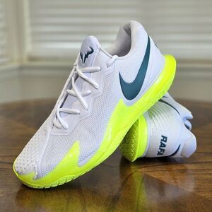 Nike Court Zoom Vapor Cage 4 Rafa White Volt LE Tennis Shoes DD1579-107 Men's 12